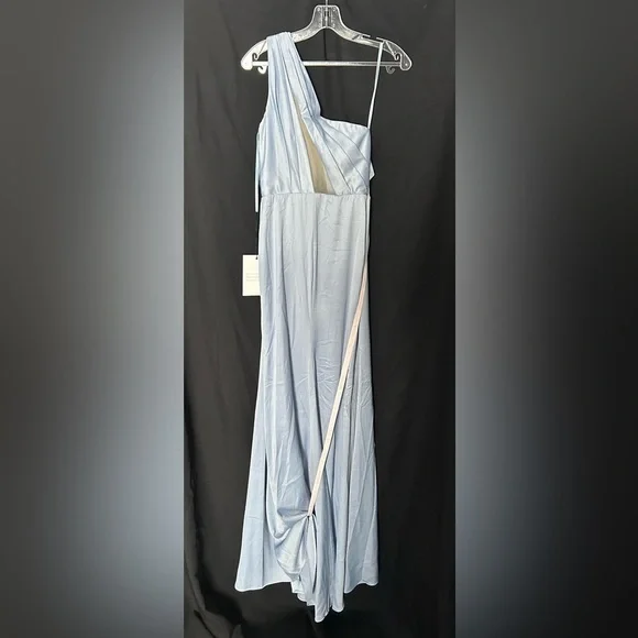 Mac Duggal 50668 NWT Draped One Shoulder Illusion Cut Out Trumpet Gown